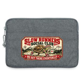 Slow Runners Sozialclub - Laptoptasche 13" - Grau meliert - Vorne