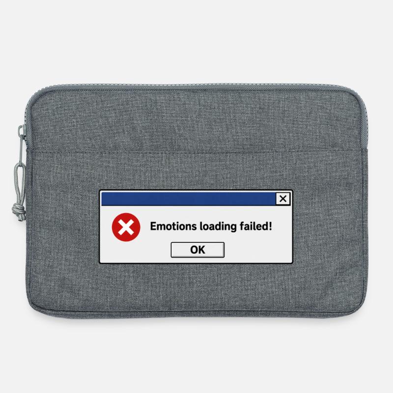 Emotions Loading Failed | Introvertierter Humor - Laptoptasche 13" - Grau meliert
