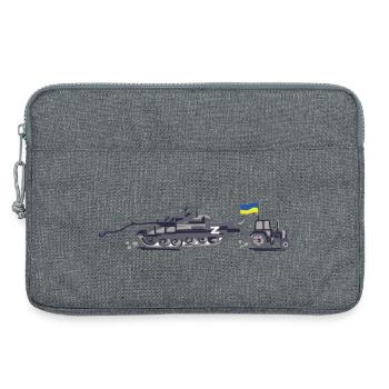 Ukraine Tractor Brigade - Laptop bag 13" - heather grey - Front