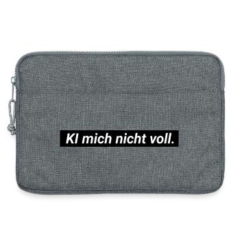KI mich nicht voll quatschen künstliche witzig - Laptoptasche 13" - Grau meliert - Vorne