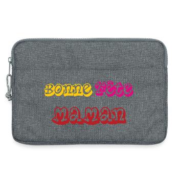 Bonne Fête Maman - Fête des Mères - Sacoche pour ordinateur portable 13 pouces - gris chiné - Devant