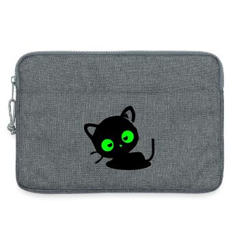 Katze - Laptoptasche 13" - Grau meliert - Vorne