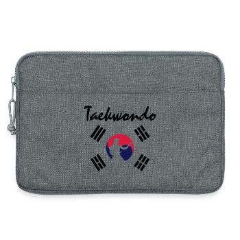taekwondo_5 - Sacoche pour ordinateur portable 13 pouces - gris chiné - Devant