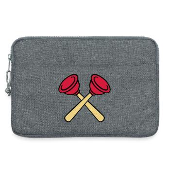 Pömpel gekreuzt - Laptoptasche 13" - Grau meliert - Vorne