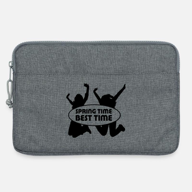 Spring Time Frühling Fun Freunde Geschenk - Laptoptasche 13" - Grau meliert