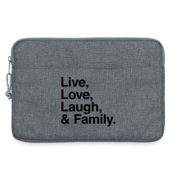live love laugh and family - Laptoptasche 13" - Grau meliert - Vorne