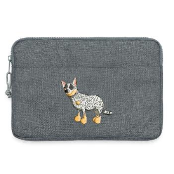 Drôle Bouvier Australien - Australian Cattle Dog - Sacoche pour ordinateur portable 13 pouces - gris chiné - Devant