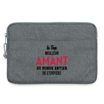 Sex / ziehen / Verführung / Alkohol / sexy - Laptoptasche 13" - Grau meliert - Vorne