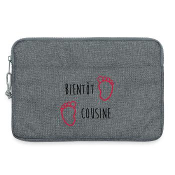 Onkel / Tante / Vetter / Cousin / Kusine - Laptoptasche 13" - Grau meliert - Vorne