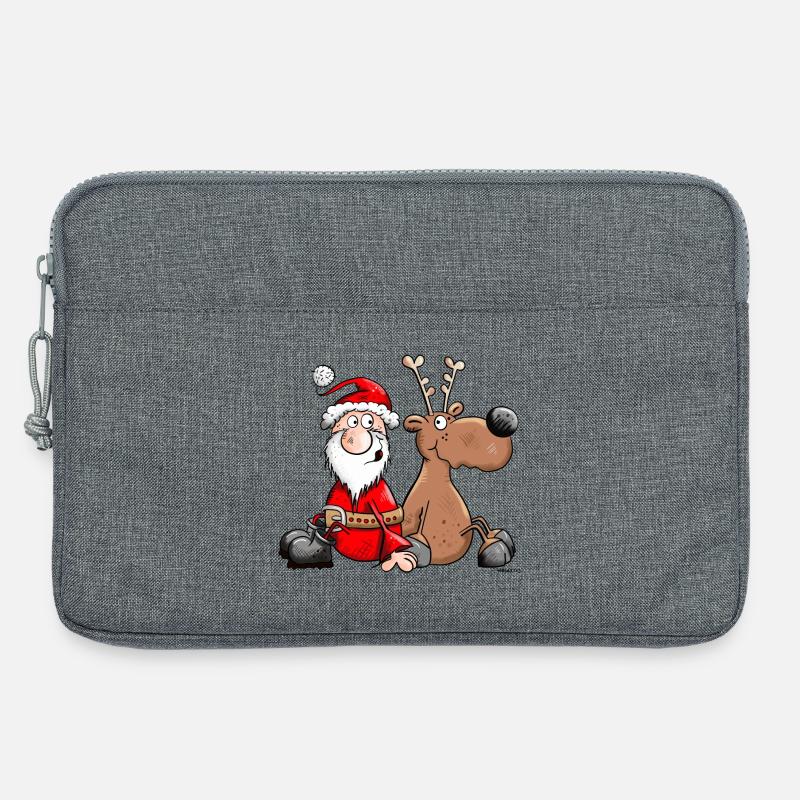 Weihnachts Dreamteam - Laptoptasche 13" - Grau meliert