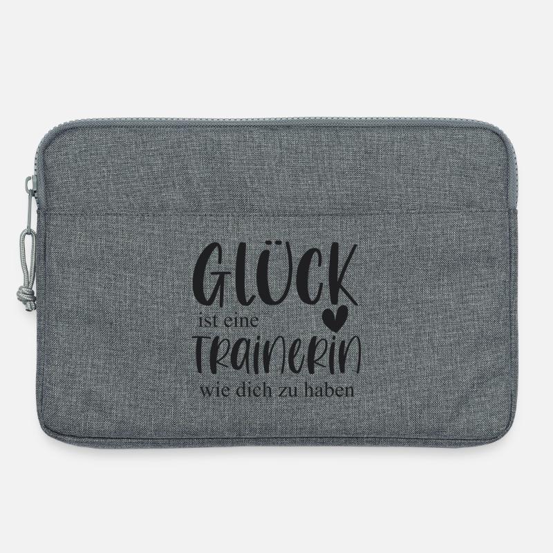 Trainerin Bedanken Geschenk Glück Abschied - Laptoptasche 13" - Grau meliert