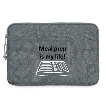 Meal Prep is my life! - Laptoptasche 13" - Grau meliert - Vorne