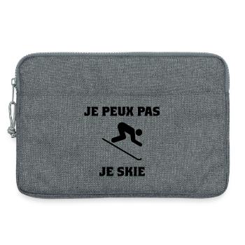ICH KANN NICHT. SKI. SKI. SCHLÄGER. SCHNEE. SNOWBOARDEN - Laptoptasche 13" - Grau meliert - Vorne