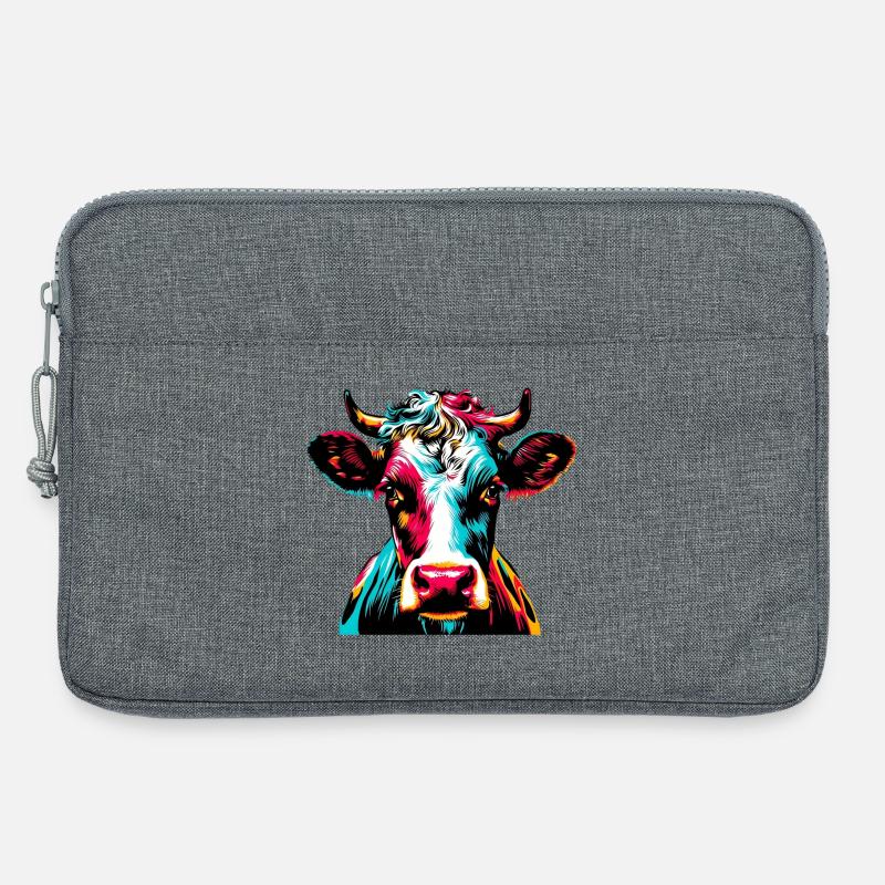 Kuh - Laptoptasche 13" - Grau meliert