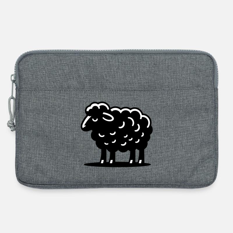 Schwarzes Schaf - Laptoptasche 13" - Grau meliert
