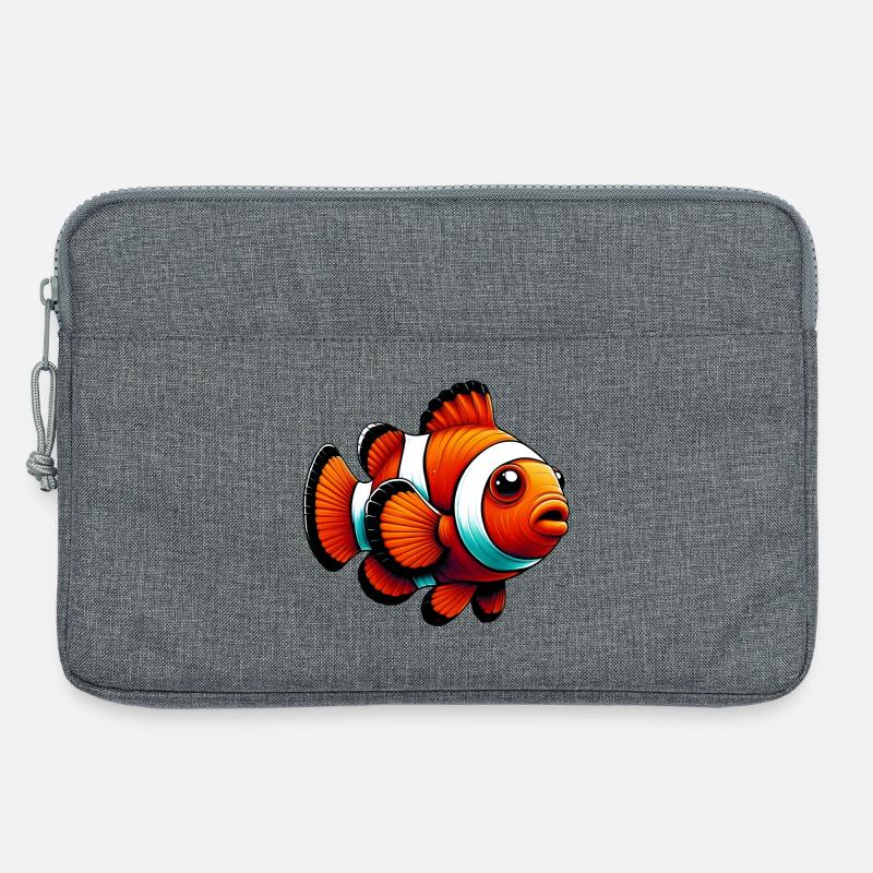 Clownfisch - Laptoptasche 13" - Grau meliert