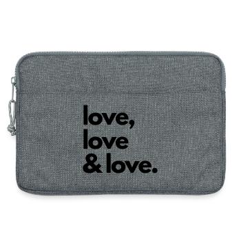 Love Tote Bag Studenten-Kit - Laptoptasche 13" - Grau meliert - Vorne