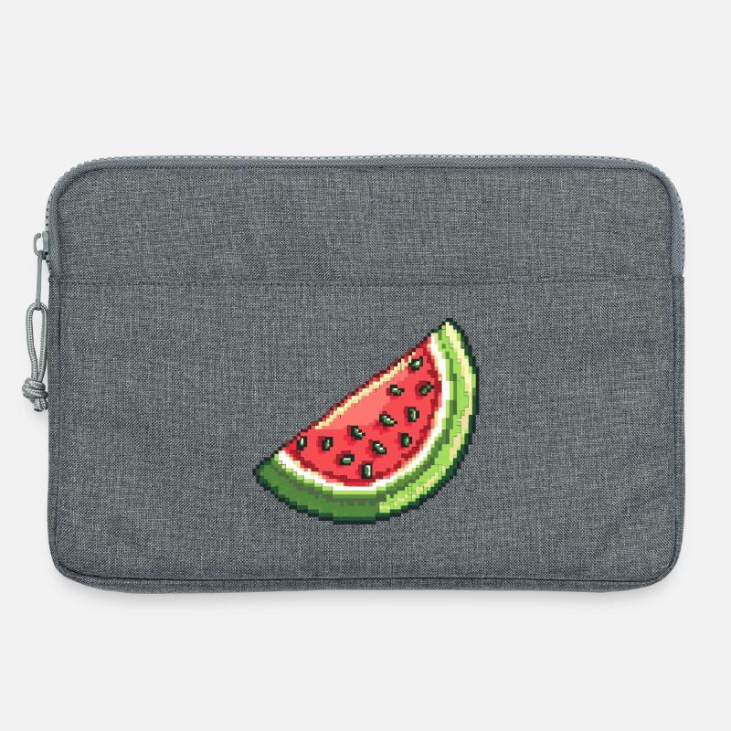 Pixel Wassermelone Slice - Laptoptasche 13" - Grau meliert