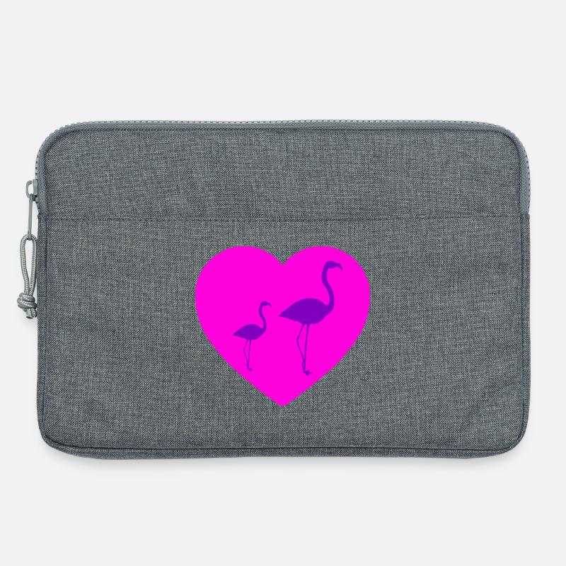 Flamingos - Laptoptasche 13" - Grau meliert