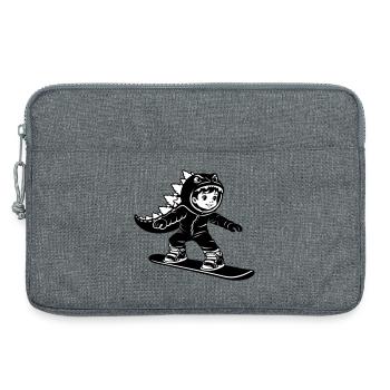Dragon Garçon du Snowboard - Sacoche pour ordinateur portable 13 pouces - gris chiné - Devant