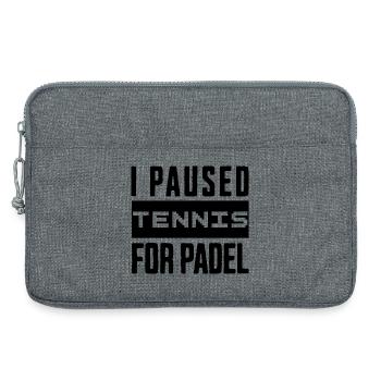 Tennis & Padel Hoodie, Shirt for Fans and Players - Laptop bag 13" - heather grey - Front