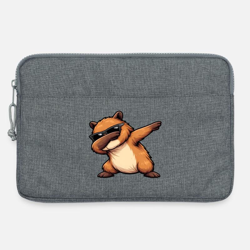 Dabbing Capybara - Laptoptasche 13" - Grau meliert