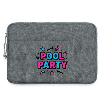 Lettrage des fêtes à la piscine des années 90 - Sacoche pour ordinateur portable 13 pouces - gris chiné - Devant