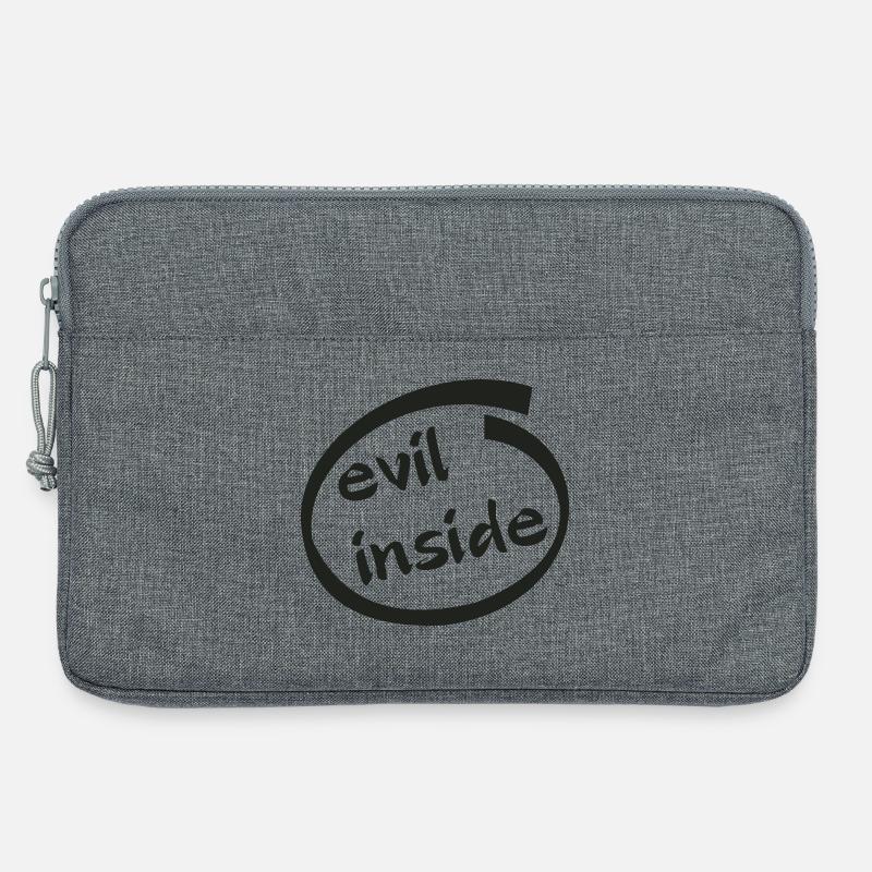 Evil Inside Ring Graphic - Laptop bag 13" - heather grey
