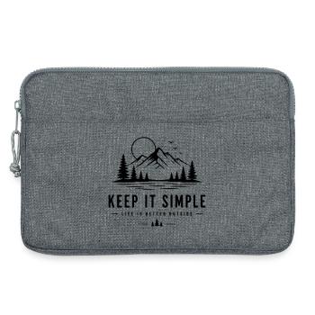 Faites simple - Sacoche pour ordinateur portable 13 pouces - gris chiné - Devant