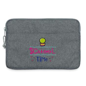 School Time - Laptoptasche 13" - Grau meliert - Vorne