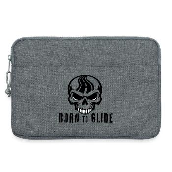 Né pour planer - Sacoche pour ordinateur portable 13 pouces - gris chiné - Devant