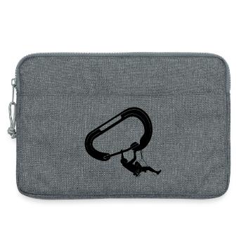 escalade, bloc, escalade, montagne, alpinisme - Sacoche pour ordinateur portable 13 pouces - gris chiné - Devant