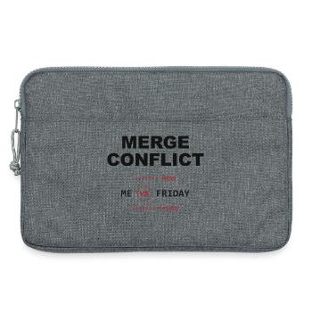 Merge Conflict: Me vs. Friday - Laptoptasche 13" - Grau meliert - Vorne