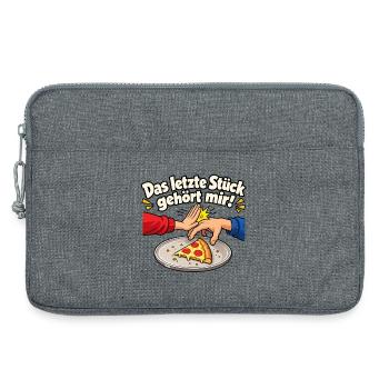 Das letzte Stück gehört mir! Pizza Comic - Laptoptasche 13" - Grau meliert - Vorne