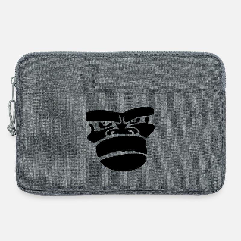 gorilla monkey affengesicht ape - Laptop bag 13" - heather grey