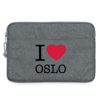 J’AIME OSLO Norvège - Sacoche pour ordinateur portable 13 pouces - gris chiné - Devant
