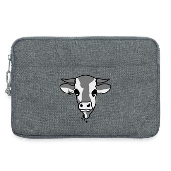 Kuh - Laptoptasche 13" - Grau meliert - Vorne