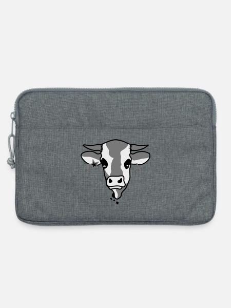 Kuh - Laptoptasche 13" - Grau meliert
