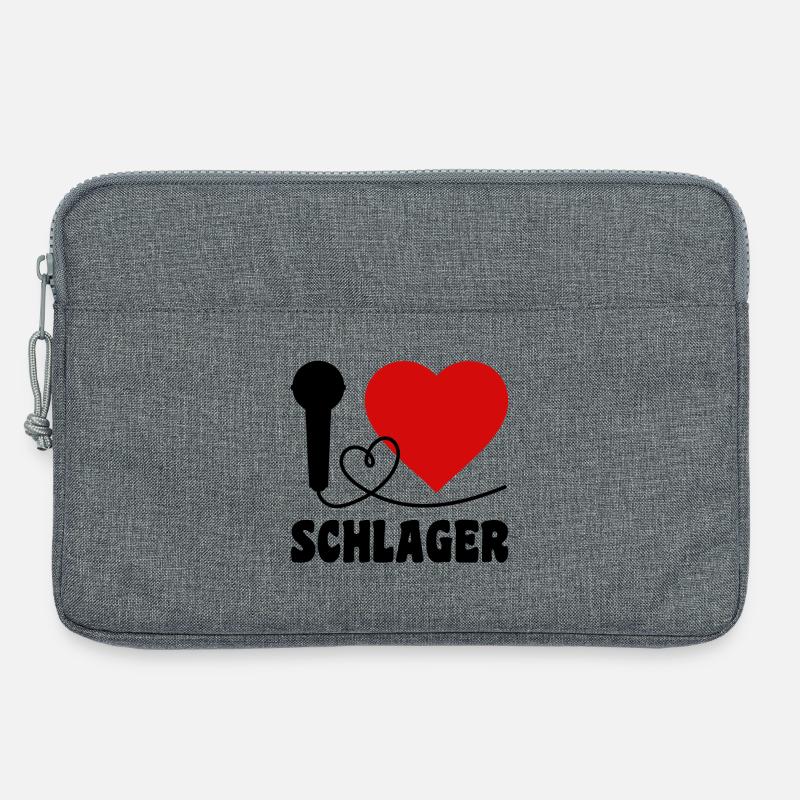 I Love Schlager - Laptoptasche 13" - Grau meliert