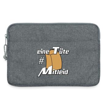 Party Shirt ,Feiern , Karneval, Tüte Mitleid (25) - Laptoptasche 13" - Grau meliert - Vorne