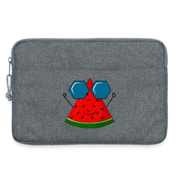 summer, pastèque, soleil - Sacoche pour ordinateur portable 13 pouces - gris chiné - Devant