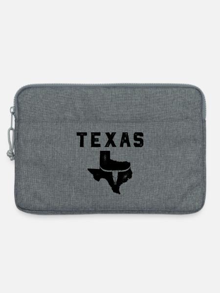 Karte von Texas - Laptoptasche 13" - Grau meliert