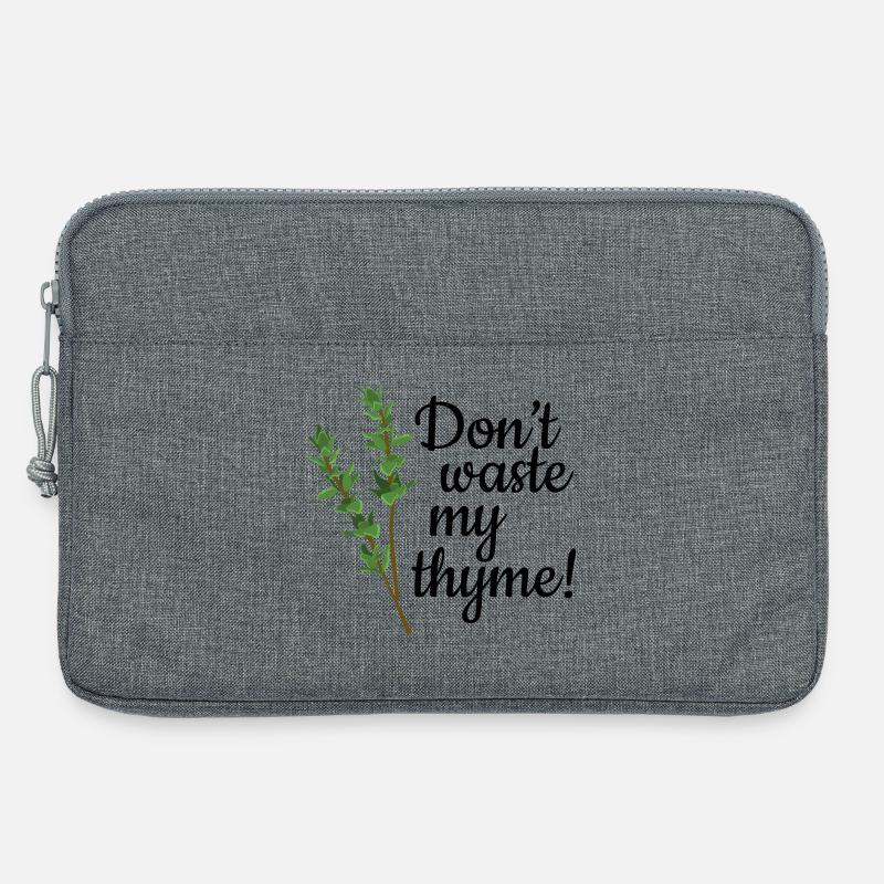 Don't Waste My Thyme - Laptoptasche 13" - Grau meliert