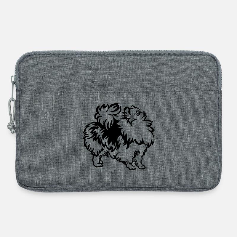 Zwergspitz - Laptoptasche 13" - Grau meliert