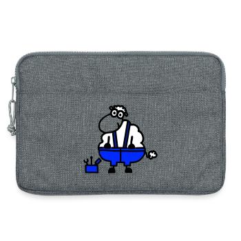 Mouton d’artisan, héros du travail - Sacoche pour ordinateur portable 13 pouces - gris chiné - Devant