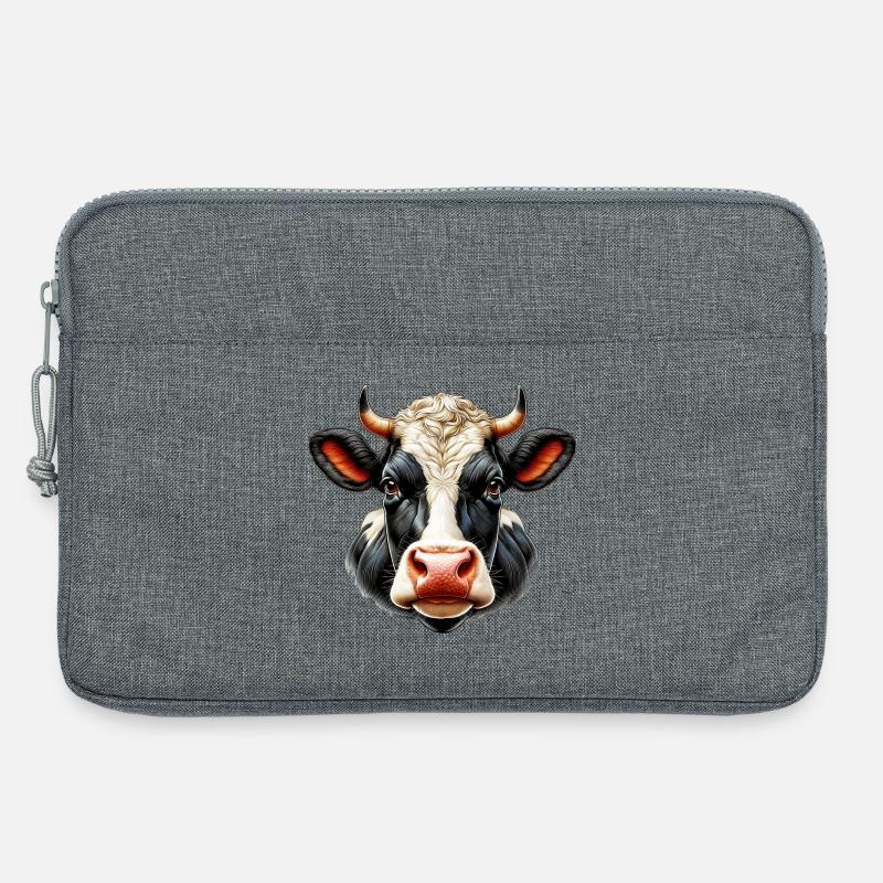 Kuh - Laptoptasche 13" - Grau meliert