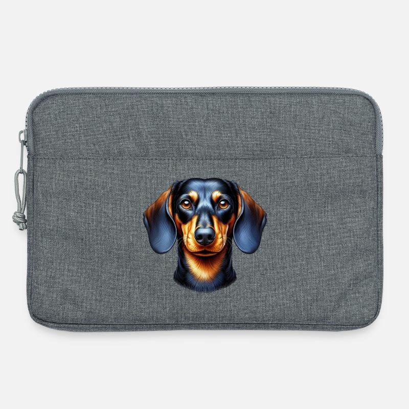 Dachshund - Laptoptasche 13" - Grau meliert