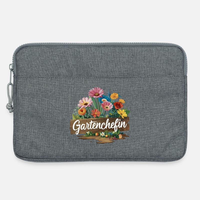 Gartenarbeit Gartenchefin - Laptoptasche 13" - Grau meliert