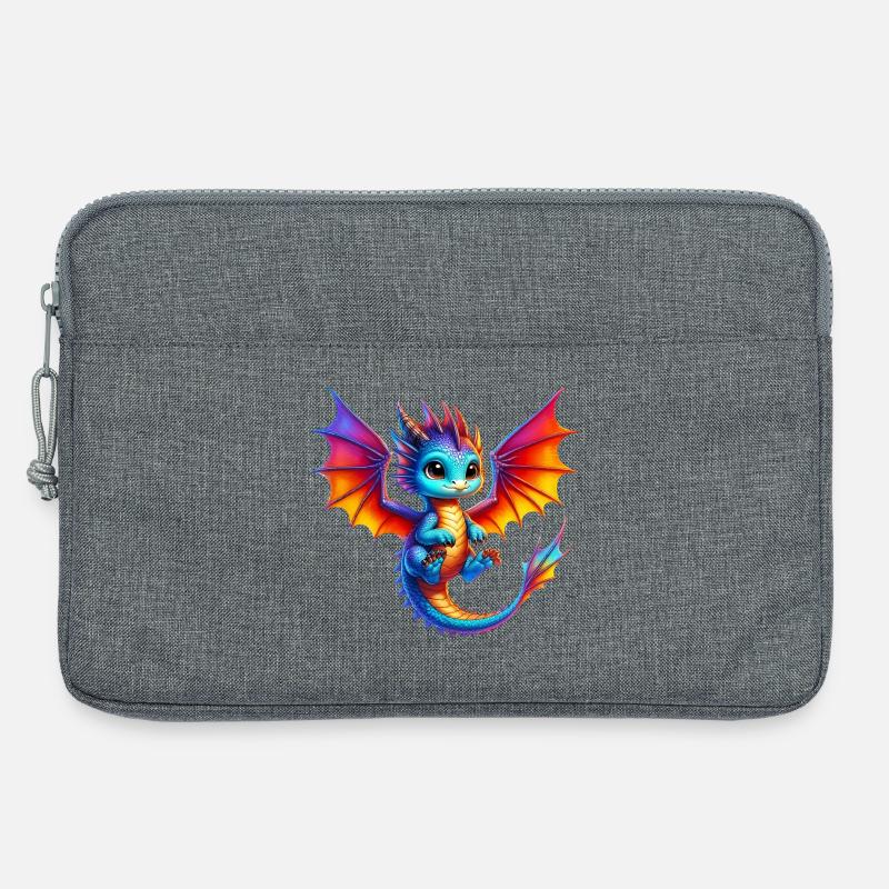 Drache - Laptoptasche 13" - Grau meliert