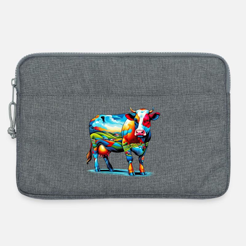 Kuh - Laptoptasche 13" - Grau meliert